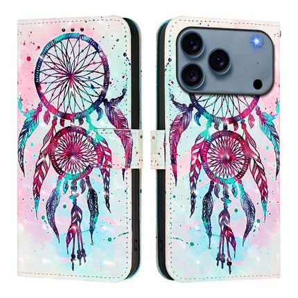 3D Painting Horizontal Flip Leather Phone Case, For iPhone 17e / 16e, For iPhone 17 Pro Max, For iPhone 17 Pro