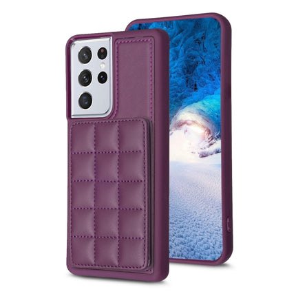Grid Card Slot Holder Phone Case, For Samsung Galaxy S21 5G, For Samsung Galaxy S21+ 5G, For Samsung Galaxy S21 Ultra 5G