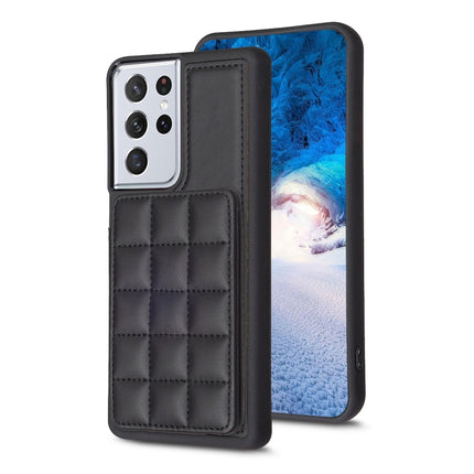 Grid Card Slot Holder Phone Case, For Samsung Galaxy S21 5G, For Samsung Galaxy S21+ 5G, For Samsung Galaxy S21 Ultra 5G