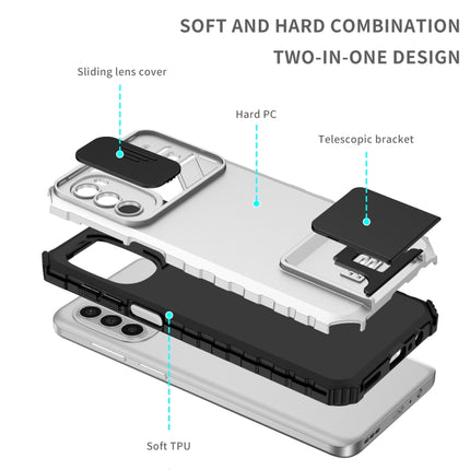 Stereoscopic Holder Sliding Camshield Phone Case, For Motorola Moto G52, For Motorola G Pure, For Motorola Moto G Power 2021