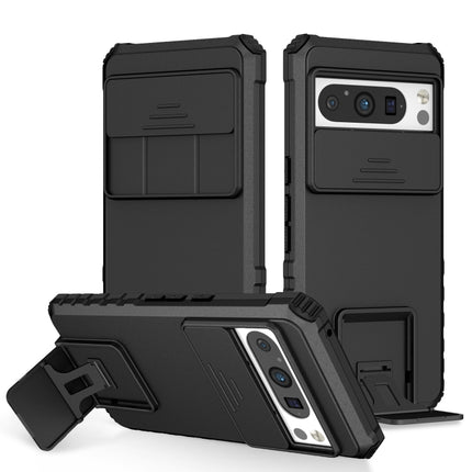 Stereoscopic Holder Sliding Camshield Phone Case, For Google Pixel 9 Pro XL, For Google Pixel 9 Pro, For Google Pixel 8 Pro