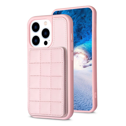 Grid Card Slot Holder Phone Case, For iPhone 14 Plus, For iPhone 15 Pro Max, For iPhone 15 Pro