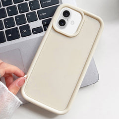 Shockproof Frame Frosted TPU Phone Case, For iPhone 16 Pro Max, For iPhone 16 Pro, For iPhone 16 Plus, For iPhone 16, For iPhone 15 Pro Max, For iPhone 15 Pro