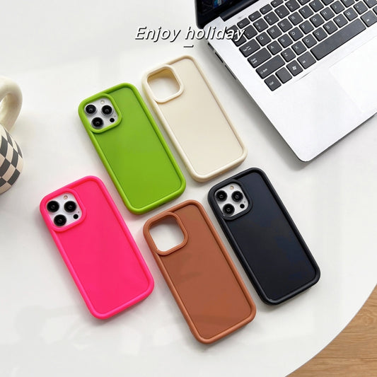 Shockproof Frame Frosted TPU Phone Case, For iPhone 16 Pro Max, For iPhone 16 Pro, For iPhone 16 Plus, For iPhone 16, For iPhone 15 Pro Max, For iPhone 15 Pro