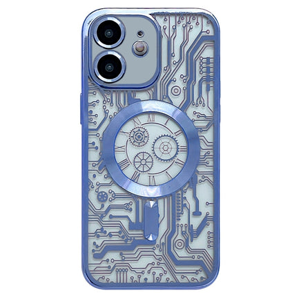 Estuche para teléfono MagSafe con patrón de placa de circuito galvanizado para iPhone 11 Pro
