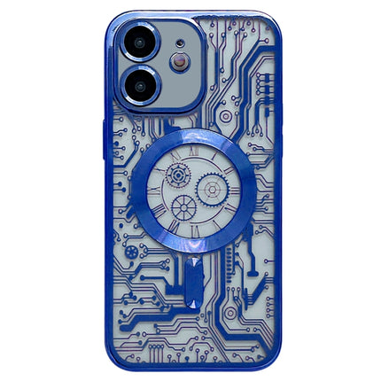 Estuche para teléfono MagSafe con patrón de placa de circuito galvanizado para iPhone 11 Pro