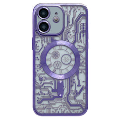 Electroplated Circuit Board Pattern MagSafe Phone Case, For iPhone 12 Pro Max, For iPhone 12 Pro, For iPhone 11 Pro Max, For iPhone 11