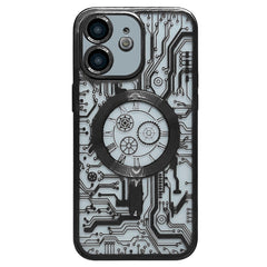 Electroplated Circuit Board Pattern MagSafe Phone Case, For iPhone 12 Pro Max, For iPhone 12 Pro, For iPhone 11 Pro Max, For iPhone 11