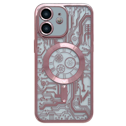 Estuche para teléfono MagSafe con patrón de placa de circuito galvanizado para iPhone 11 Pro