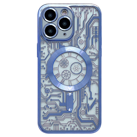 Electroplated Circuit Board Pattern MagSafe Phone Case, For iPhone 11 Pro