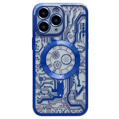 Electroplated Circuit Board Pattern MagSafe Phone Case, For iPhone 11 Pro