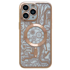 Electroplated Circuit Board Pattern MagSafe Phone Case, For iPhone 11 Pro