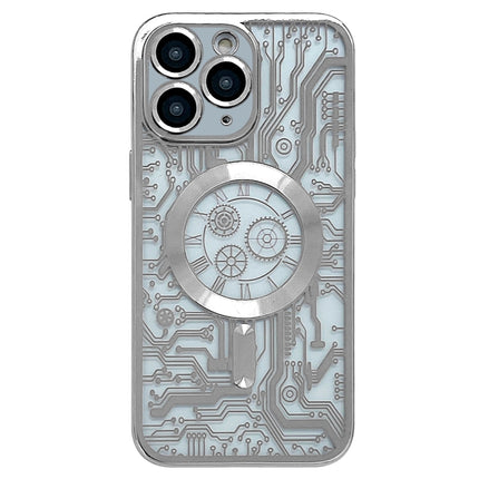 Estuche para teléfono MagSafe con patrón de placa de circuito galvanizado para iPhone 11 Pro