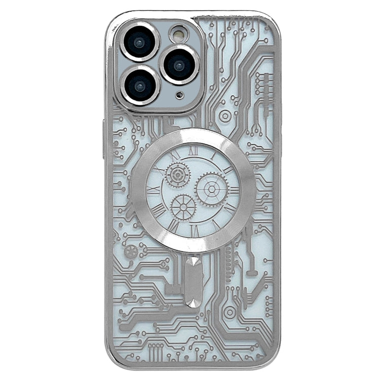 Electroplated Circuit Board Pattern MagSafe Phone Case, For iPhone 12 Pro, For iPhone 11 Pro Max, For iPhone 11