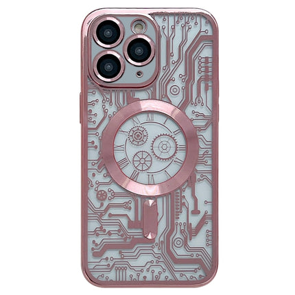 Estuche para teléfono MagSafe con patrón de placa de circuito galvanizado para iPhone 11 Pro