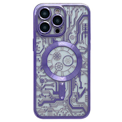 Electroplated Circuit Board Pattern MagSafe Phone Case, For iPhone 12 Pro Max, For iPhone 12 Pro, For iPhone 11 Pro Max, For iPhone 11