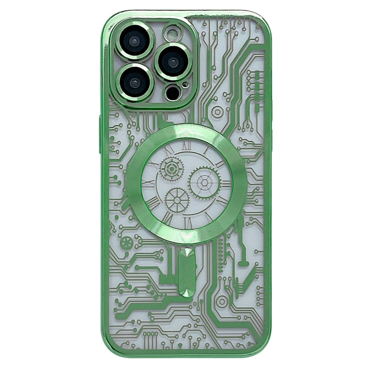 Electroplated Circuit Board Pattern MagSafe Phone Case, For iPhone 12 Pro, For iPhone 11 Pro Max, For iPhone 11