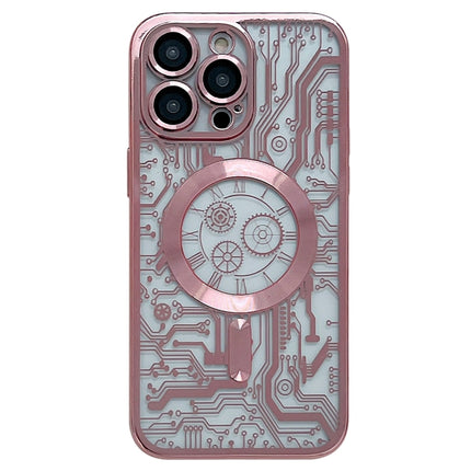 Estuche para teléfono MagSafe con patrón de placa de circuito galvanizado para iPhone 11 Pro