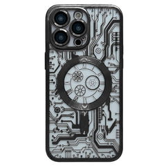 Electroplated Circuit Board Pattern MagSafe Phone Case, For iPhone 12 Pro Max, For iPhone 12 Pro, For iPhone 11 Pro Max, For iPhone 11