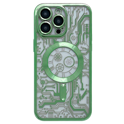 Electroplated Circuit Board Pattern MagSafe Phone Case, For iPhone 13, For iPhone 12, For iPhone 12 Pro Max