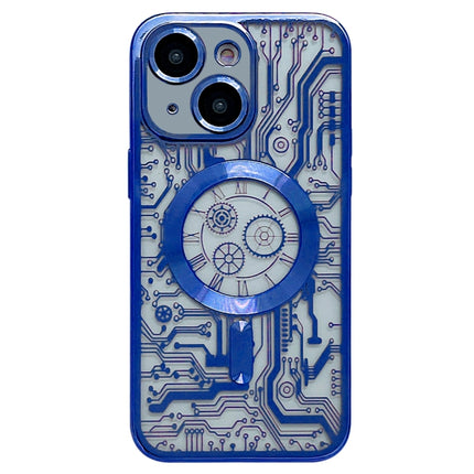 Electroplated Circuit Board Pattern MagSafe Phone Case, For iPhone 14 Plus, For iPhone 14, For iPhone 14 Pro