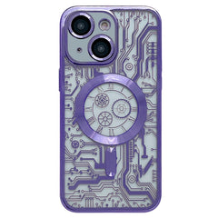 Electroplated Circuit Board Pattern MagSafe Phone Case, For iPhone 14 Plus, For iPhone 14, For iPhone 14 Pro, For iPhone 14 Pro Max