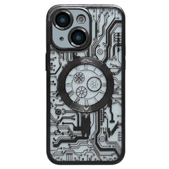 Electroplated Circuit Board Pattern MagSafe Phone Case, For iPhone 14 Plus, For iPhone 14, For iPhone 14 Pro, For iPhone 14 Pro Max