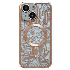 Electroplated Circuit Board Pattern MagSafe Phone Case, For iPhone 14 Plus, For iPhone 14, For iPhone 14 Pro, For iPhone 14 Pro Max