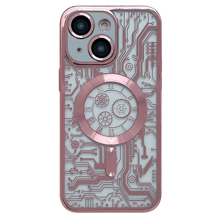 Estuche para teléfono MagSafe con patrón de placa de circuito galvanizado, para iPhone 14 Plus, para iPhone 14, para iPhone 14 Pro, para iPhone 14 Pro Max