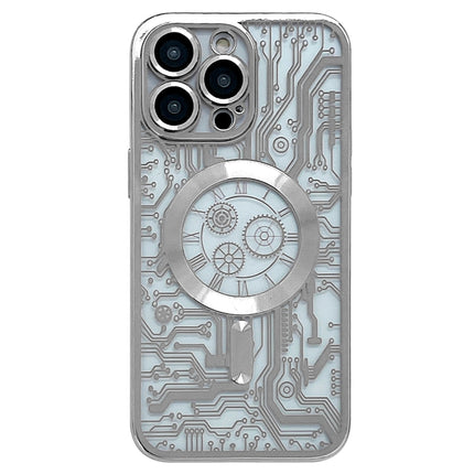 Estuche para teléfono MagSafe con patrón de placa de circuito galvanizado, para iPhone 14 Plus, para iPhone 14, para iPhone 14 Pro, para iPhone 14 Pro Max