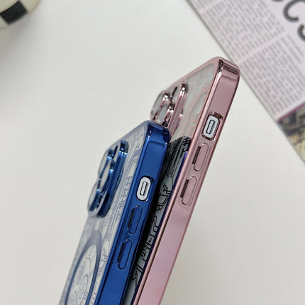 Estuche para teléfono MagSafe con patrón de placa de circuito galvanizado, para iPhone 14 Plus, para iPhone 14, para iPhone 14 Pro, para iPhone 14 Pro Max