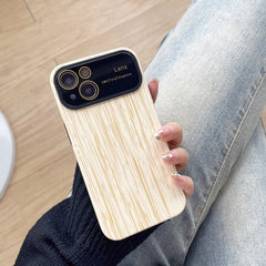 Wood Grain TPU Phone Case with Lens Film, For iPhone 14 Plus, For iPhone 14, For iPhone 14 Pro, For iPhone 14 Pro Max, For iPhone SE 2022 / 2020 / 8 / 7, For iPhone 13 Pro Max