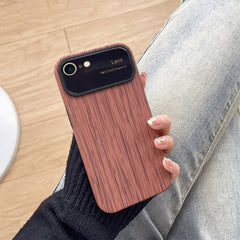 Wood Grain TPU Phone Case with Lens Film, For iPhone 14 Plus, For iPhone 14, For iPhone 14 Pro, For iPhone 14 Pro Max, For iPhone SE 2022 / 2020 / 8 / 7, For iPhone 13 Pro Max