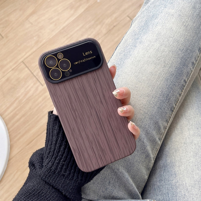 Holzmaserung TPU-Telefonhülle mit Linsenfolie, Für iPhone 11, Für iPhone 11 Pro, Für iPhone X / XS, Für iPhone XR, Für iPhone XS Max, Für iPhone 8 Plus / 7 Plus