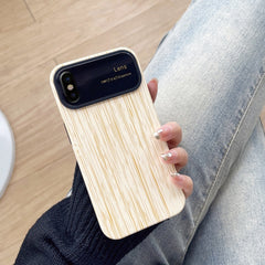 Wood Grain TPU Phone Case with Lens Film, For iPhone 11, For iPhone 11 Pro, For iPhone X / XS, For iPhone XR, For iPhone XS Max, For iPhone 8 Plus / 7 Plus