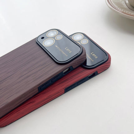 Wood Grain TPU Phone Case with Lens Film, For iPhone 12 Pro Max, For iPhone 12 Pro, For iPhone 11 Pro Max, For iPhone 11
