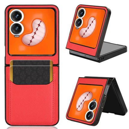 Litchi Texture Card Slots Back Cover Phone Case, For Tecno Phantom V Flip2, For Tecno Phantom V Fold2, For Tecno Phantom V Fold