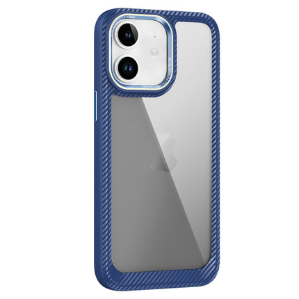 Carbon Fiber Transparent Back Panel Phone Case, For iPhone 11 Pro Max, For iPhone 11