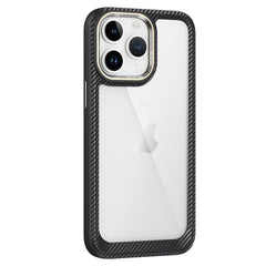 Carbon Fiber Transparent Back Panel Phone Case, For iPhone 12, For iPhone 12 Pro Max, For iPhone 12 Pro, For iPhone 11 Pro Max, For iPhone 11