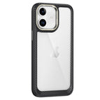 Für iPhone 12 / Schwarz + Transparent