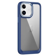Carbon Fiber Transparent Back Panel Phone Case, For iPhone 13 Pro, For iPhone 13, For iPhone 12, For iPhone 12 Pro Max