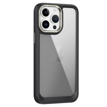Carbon Fiber Transparent Back Panel Phone Case, For iPhone 13, For iPhone 12, For iPhone 12 Pro Max, For iPhone 12 Pro