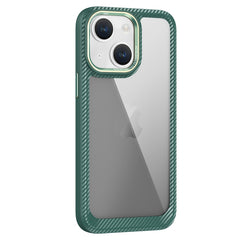 Carbon Fiber Transparent Back Panel Phone Case, For iPhone 13 Pro, For iPhone 13, For iPhone 12, For iPhone 12 Pro Max