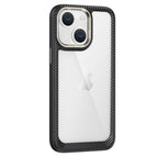 For iPhone 13 / Schwarz + Transparent
