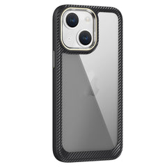 Carbon Fiber Transparent Back Panel Phone Case, For iPhone 13 Pro, For iPhone 13, For iPhone 12, For iPhone 12 Pro Max