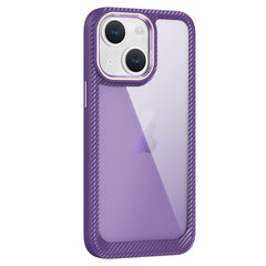Carbon Fiber Transparent Back Panel Phone Case, For iPhone 13 Pro, For iPhone 13, For iPhone 12, For iPhone 12 Pro Max
