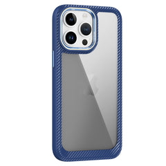 Carbon Fiber Transparent Back Panel Phone Case, For iPhone 13 Pro, For iPhone 13, For iPhone 12, For iPhone 12 Pro Max