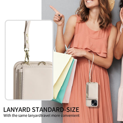 Crossbody Lanyard Zipper Wallet Leather Phone Case, For iPhone 14 Plus, For iPhone 14, For iPhone 14 Pro, For iPhone 14 Pro Max