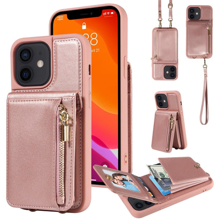 Crossbody Lanyard Zipper Wallet Leather Phone Case, For iPhone 12 / 12 Pro, For iPhone 12 Pro Max, For iPhone 11 Pro Max, For iPhone 11
