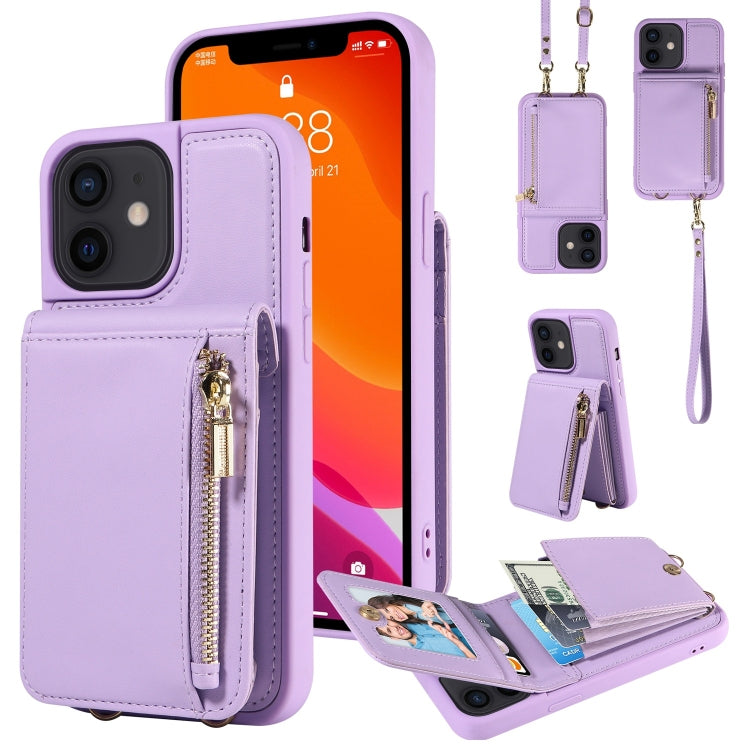 Crossbody Lanyard Zipper Wallet Leather Phone Case, For iPhone 12 / 12 Pro, For iPhone 12 Pro Max, For iPhone 11 Pro Max, For iPhone 11